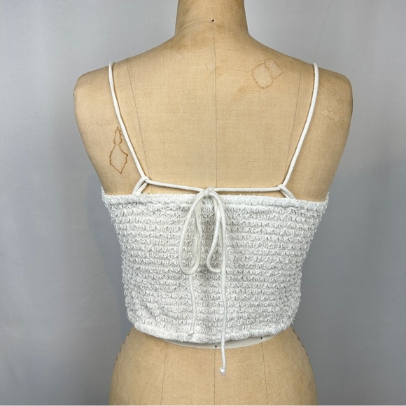 Free People x Jen’s Pirate Booty Gauzy Toy Machine Top Twist Cropped Size Medium - Picture 6 of 14